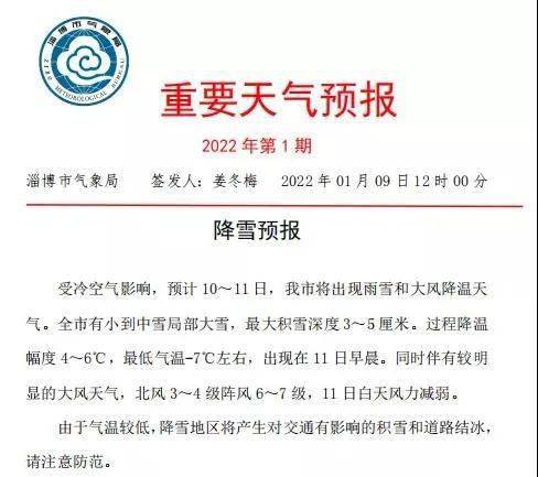 沂源最新天气重要天气预报9日12时00分发布淄博市气象台还将带来大