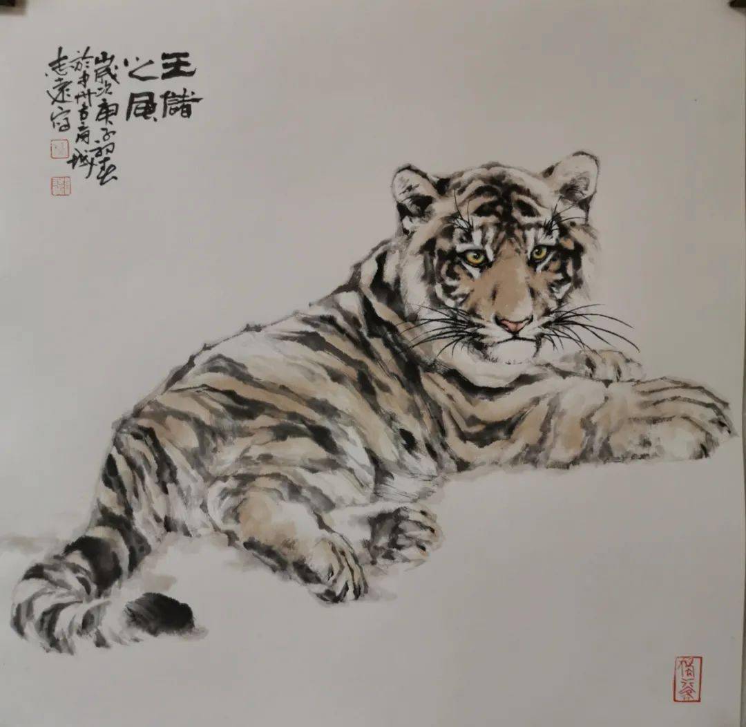 虎年迎春作品图片