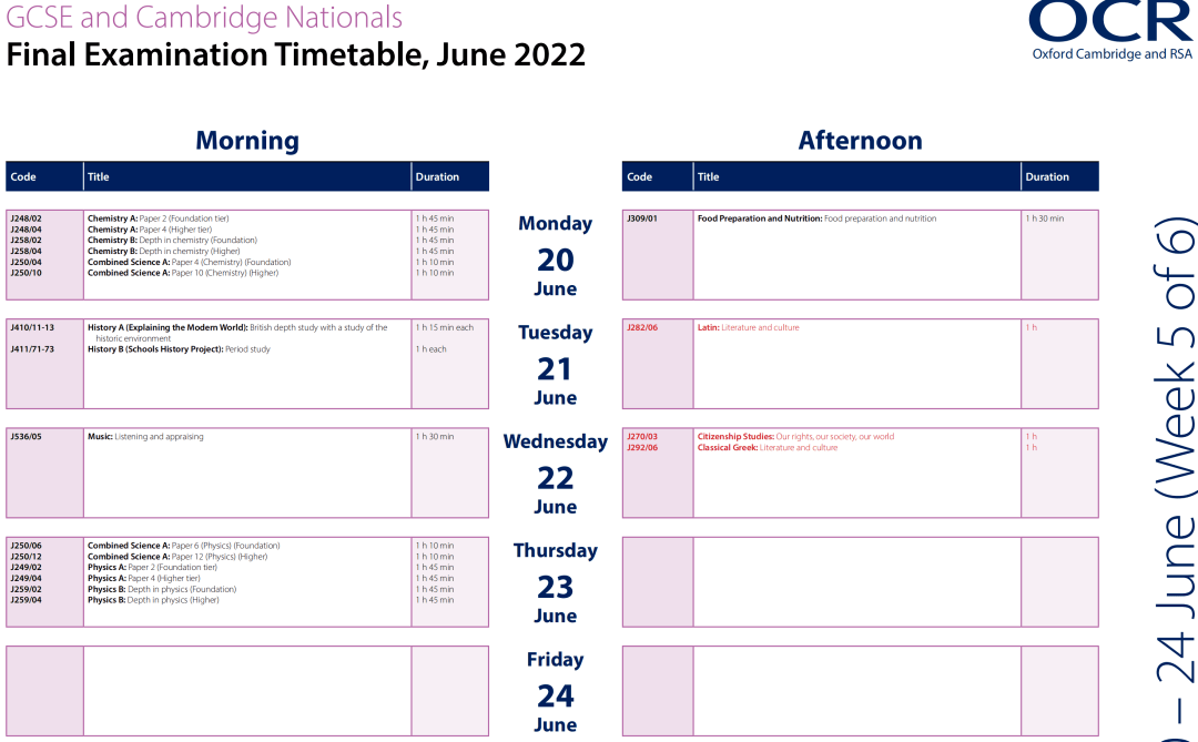 进行|最新官方反馈！2022年夏季A-level/GCSE考试将如期举行！（附考试时间表）