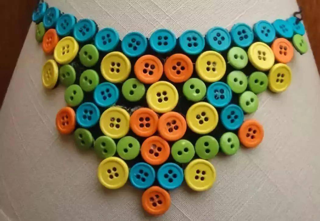 纽扣手工超惊喜用纽扣做出来的手工制作美翻天