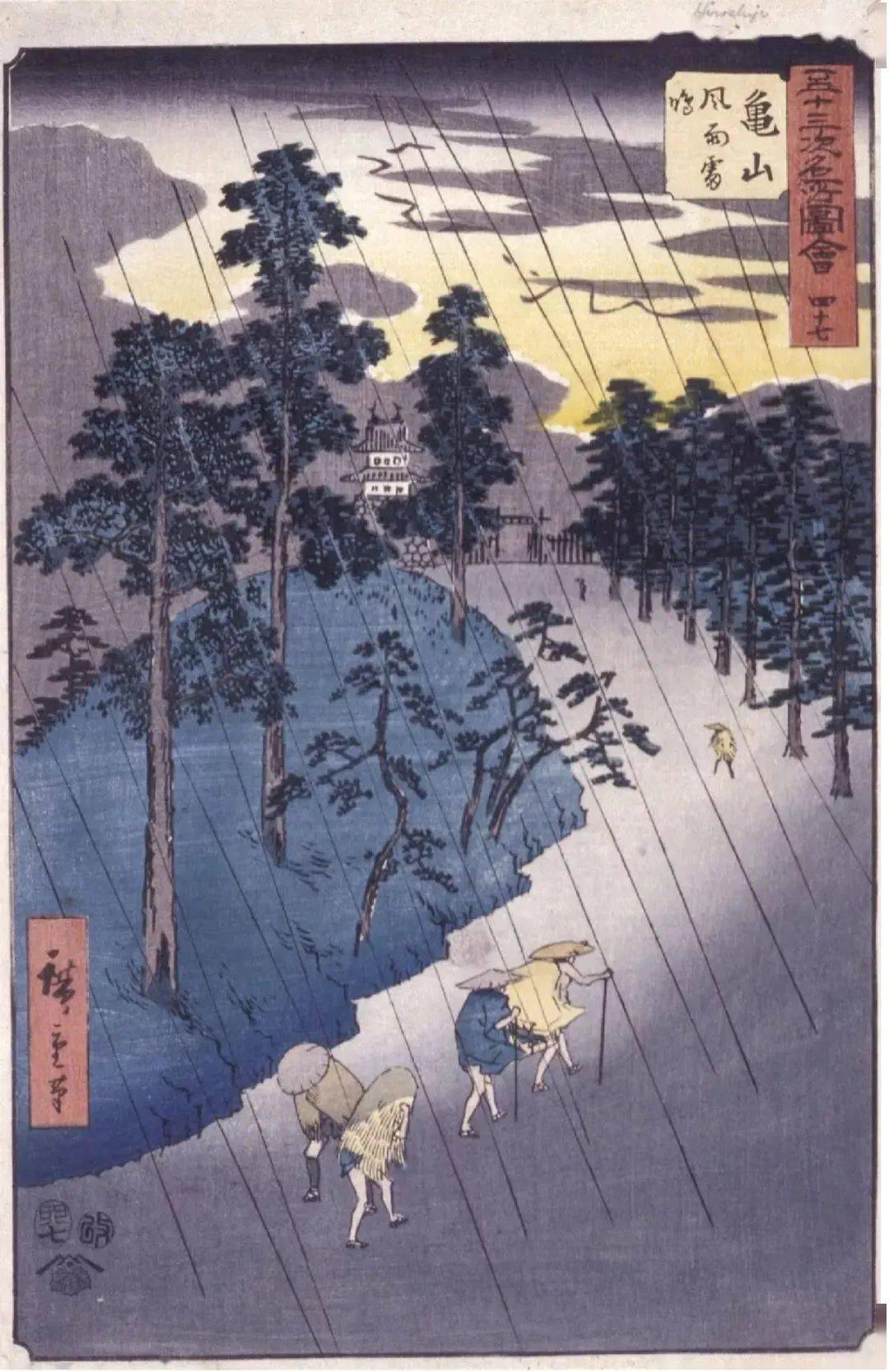 歌川广重:不止于浮华,画出充满空寂与乡愁的故土_浮世绘_东都_风景