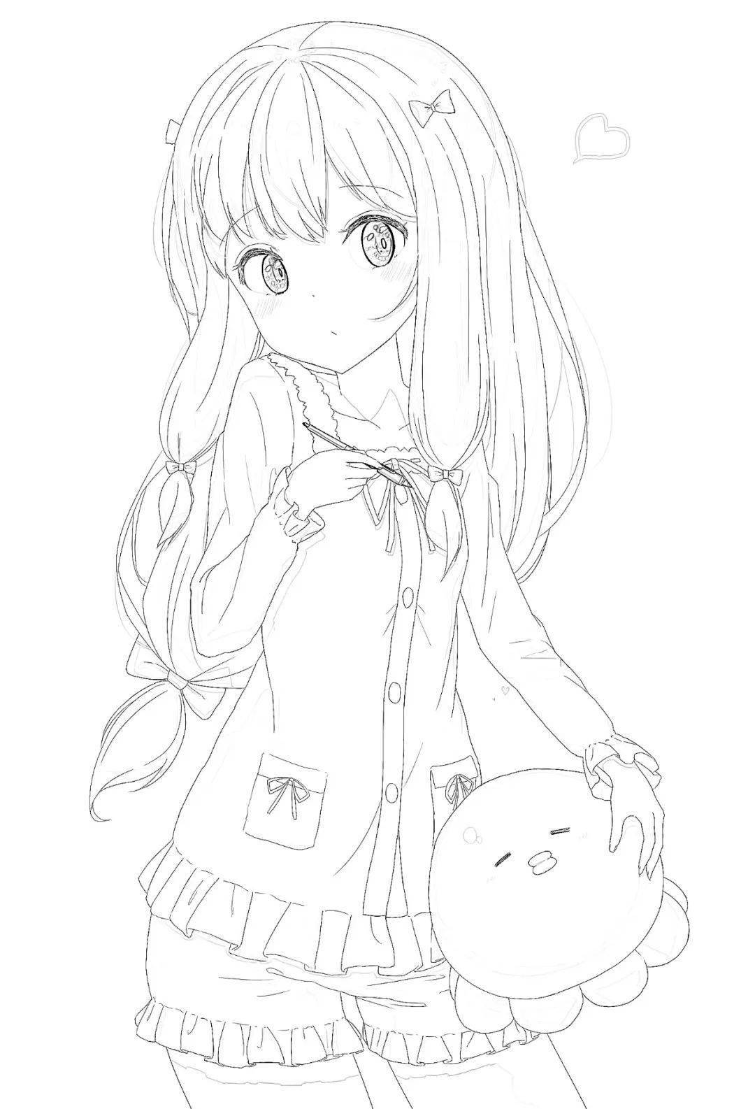 绘画技能分享线稿分享第79期埃罗芒阿老师