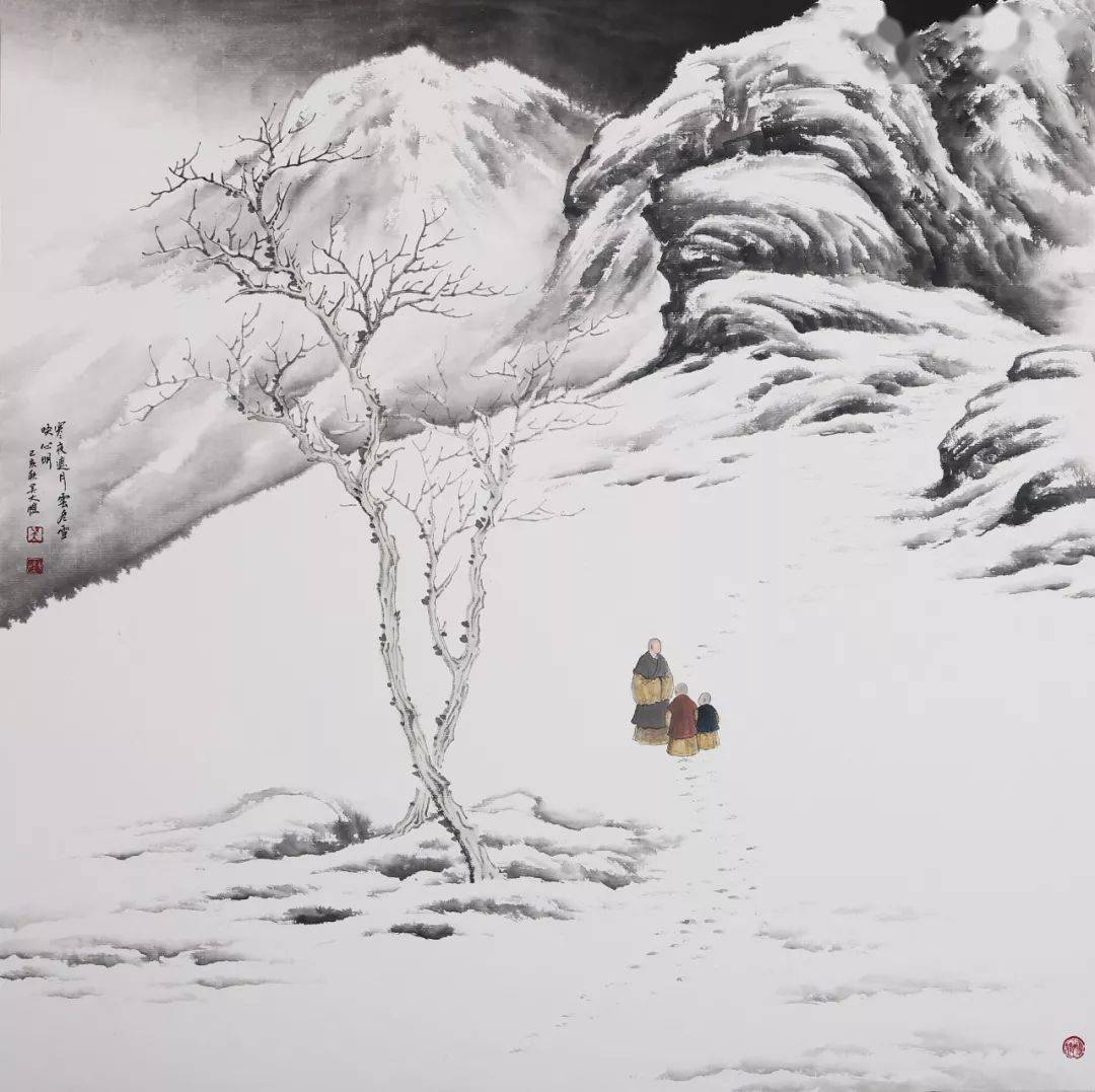 吴大恺笔下雪景山水中的禅境