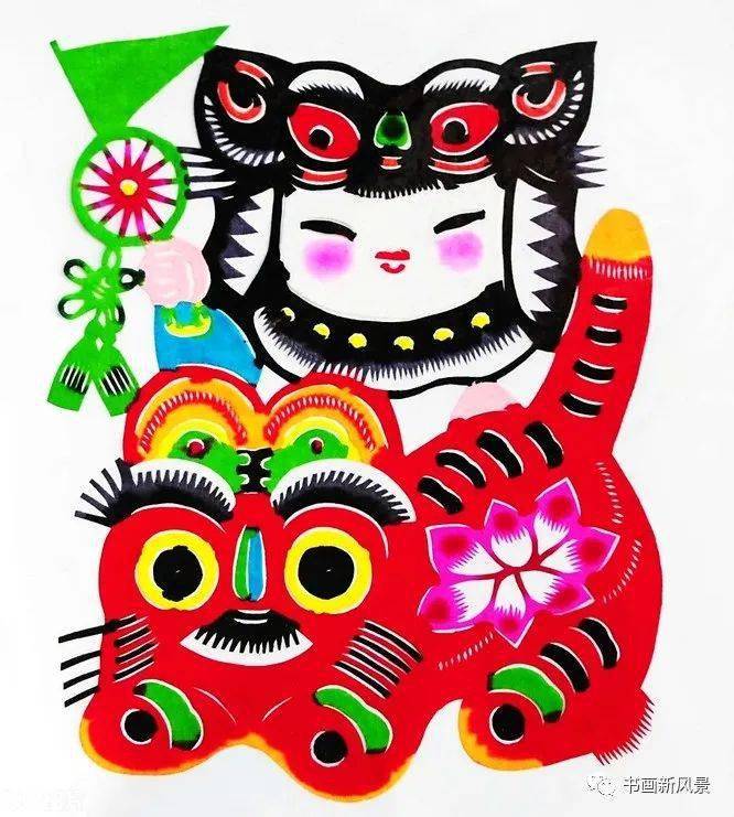 福虎迎春送你一组喜洋洋的虎年剪纸