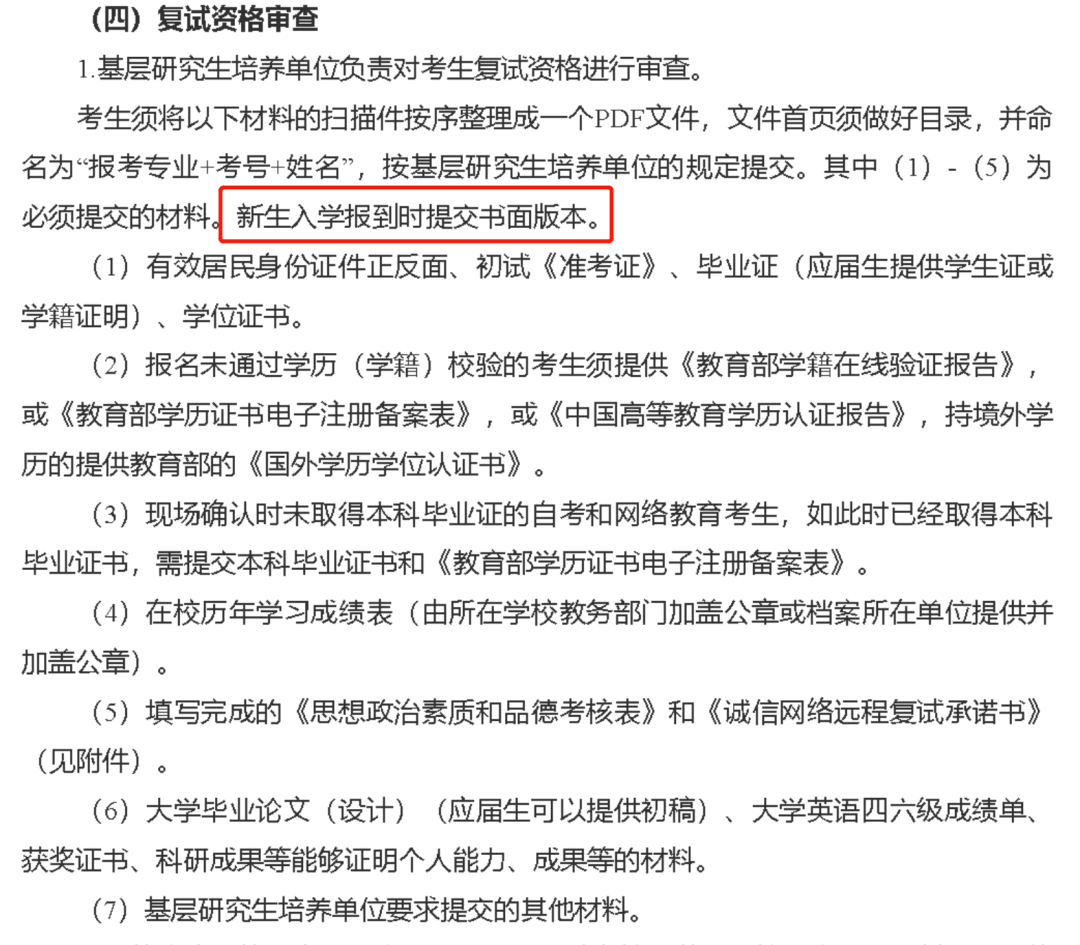 明确要求开学时都要提交书面版本,因此同学们一定要留存好呀~初试成绩