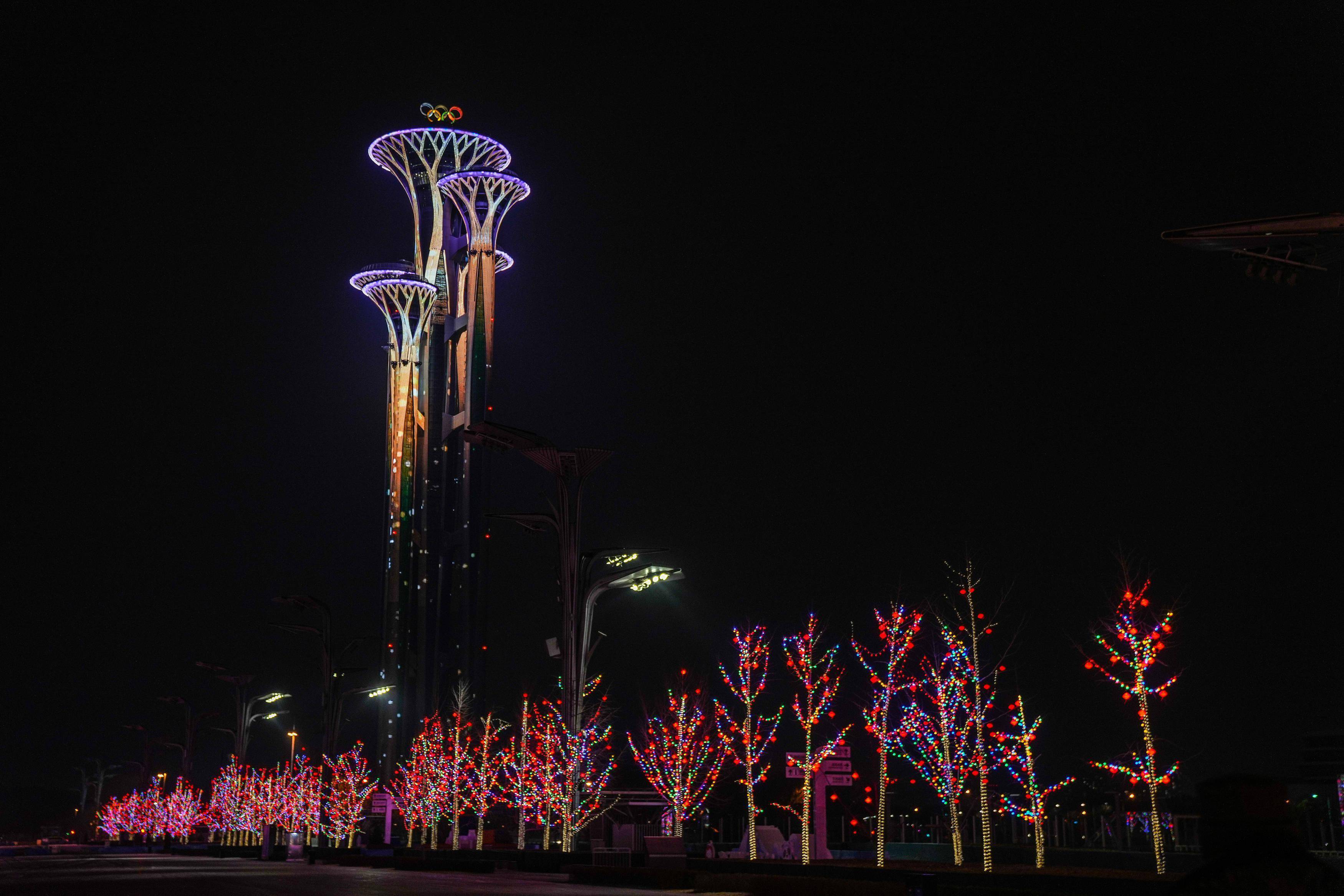 北京奥林匹克公园路灯图片