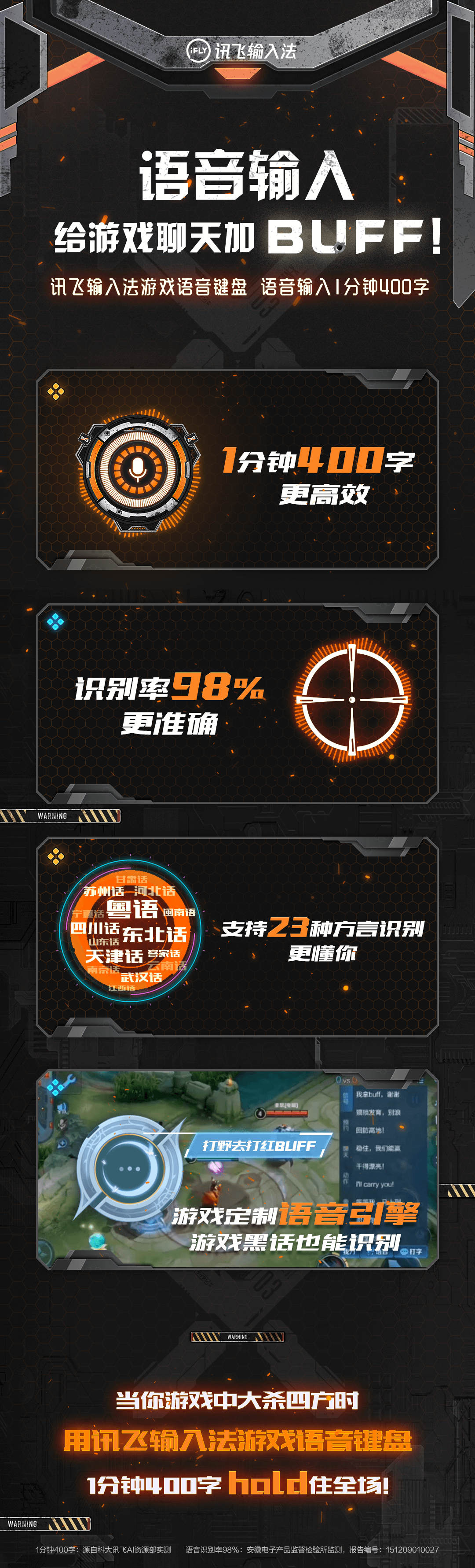 讯飞输入法推出「游戏语音键盘」：黑话也能识别