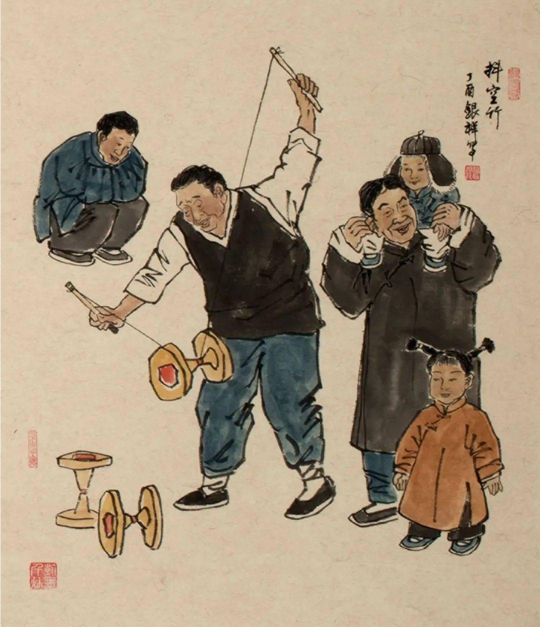 民俗众生相王银祥老北京人物风情画