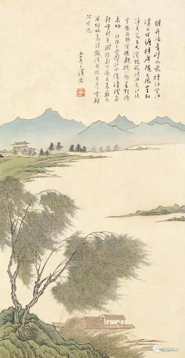 溥儒画舟,千姿百态_张大千_宜得其_山水