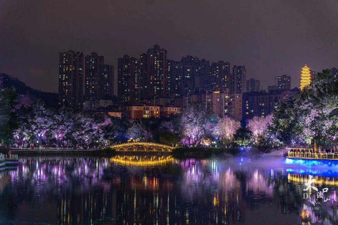 大渡口公园喊你来打卡全新夜景如梦如幻