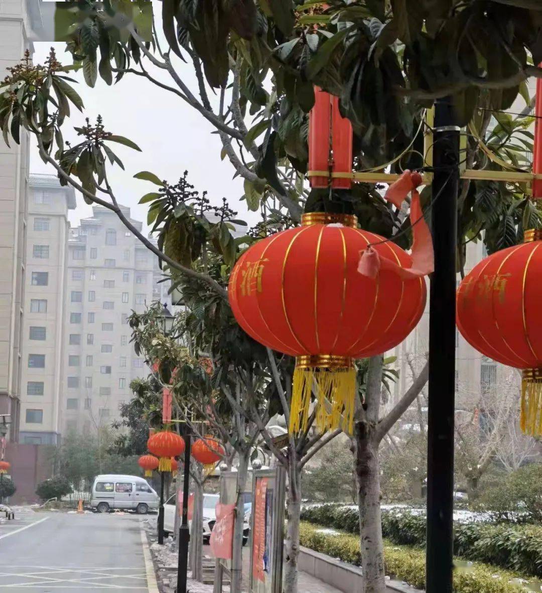 示范区西湖街道丨疫情防控不松懈 新春年味送到家_社区_灯笼_节日