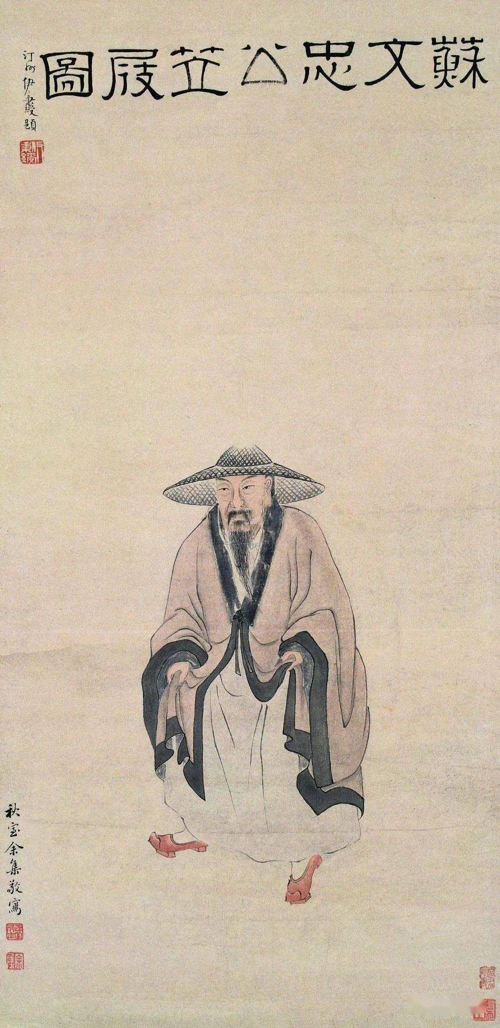 八大山人画人物笔墨简练形神具足