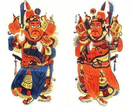 神荼郁垒纹身图案图片