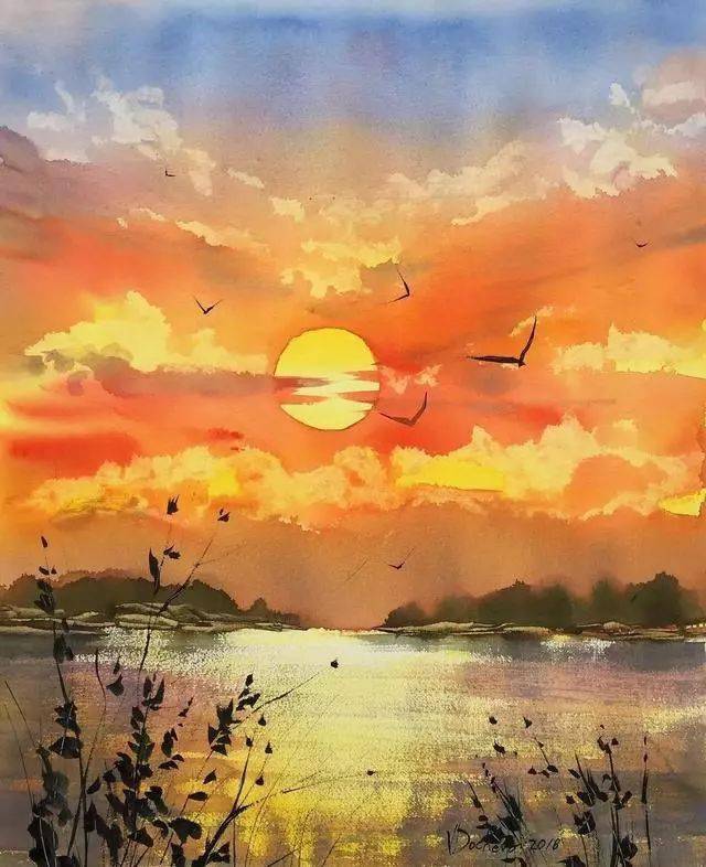 强悍第一次见这么仙气缭绕的水彩仿佛置身绝美天堂太惊艳张张让人陶醉