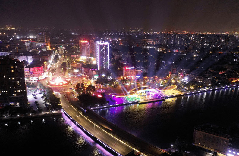 新春佳节期间沙田印象光影水幕秀和主题灯光秀灯光小景全面亮灯贺新年