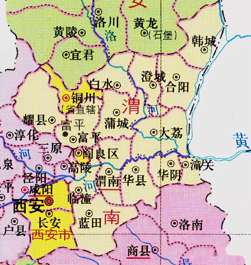 渭南地图全图可放大图片