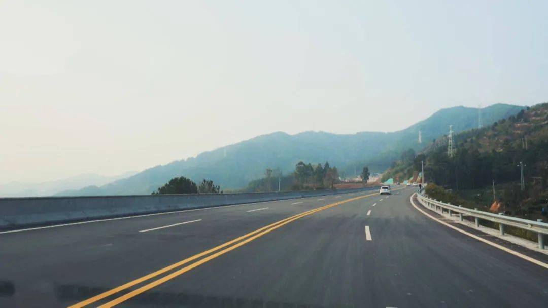 国道g235古田境洋上至汶洋段公路起跑映照全程.