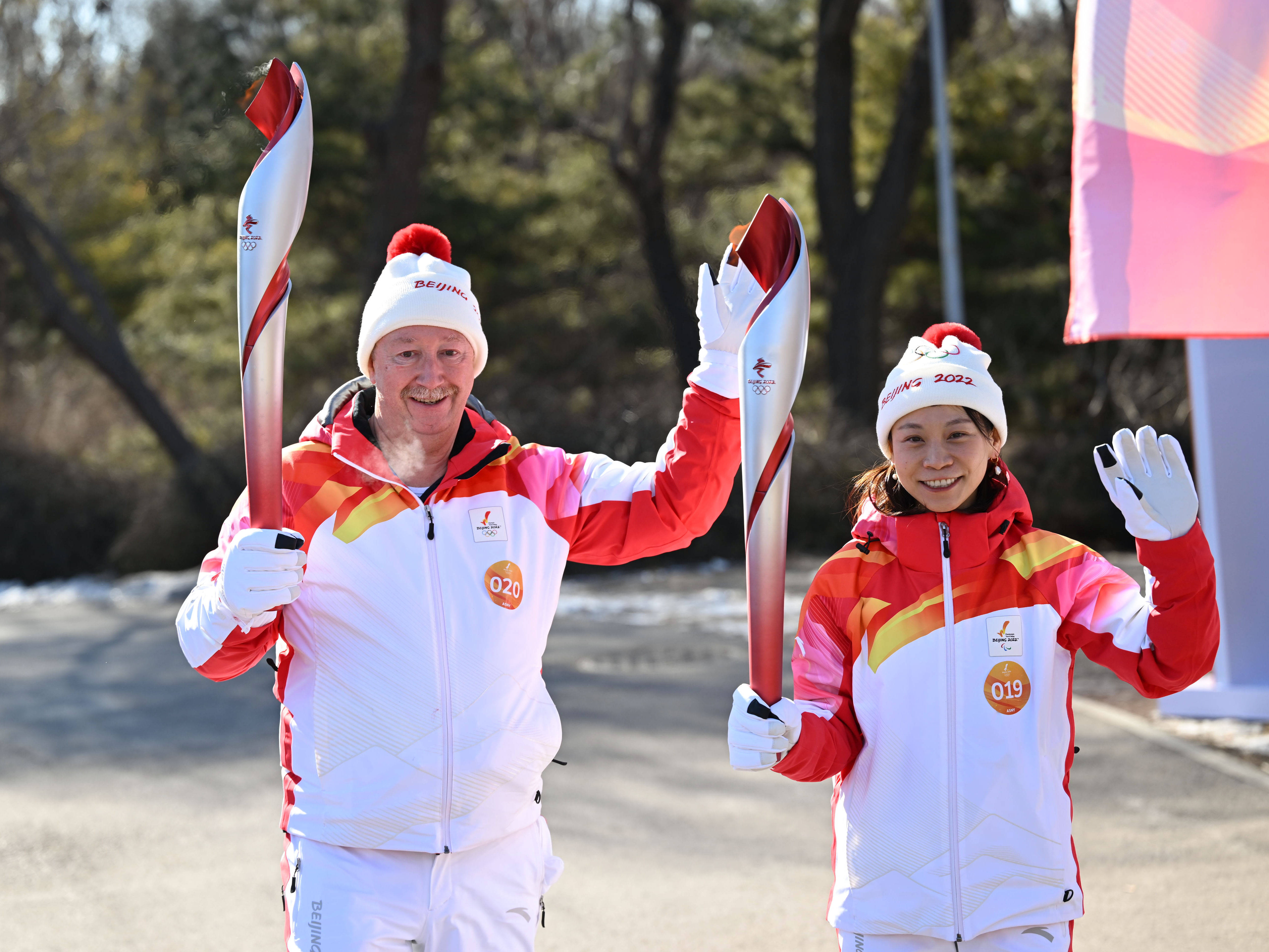 北京冬奧會火炬在奧森公園傳遞