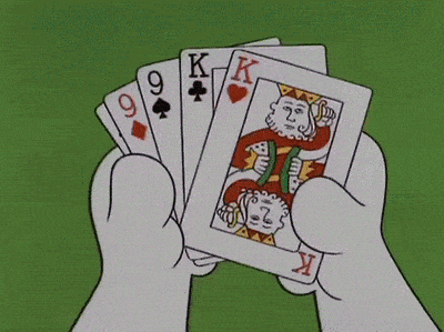 扑克牌对八表情包图片