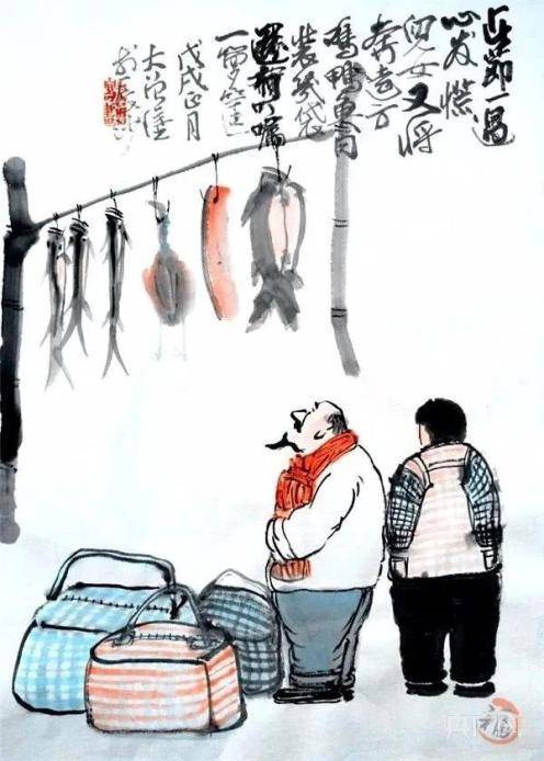 欧峰|大曾的打油诗文人画 ：春节一过心发慌 儿女又将奔远方