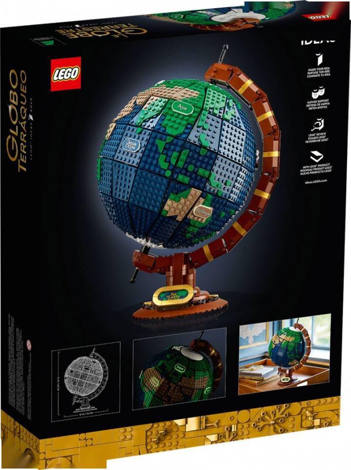 模玩资讯：LEGO 21332 Ideas 系列「地球仪」The Globe