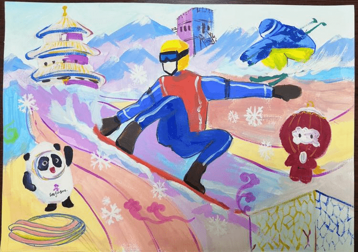 激情冰雪相约冬奥海外华裔青少年北京冬奥会主题绘画大赛获奖作品展示