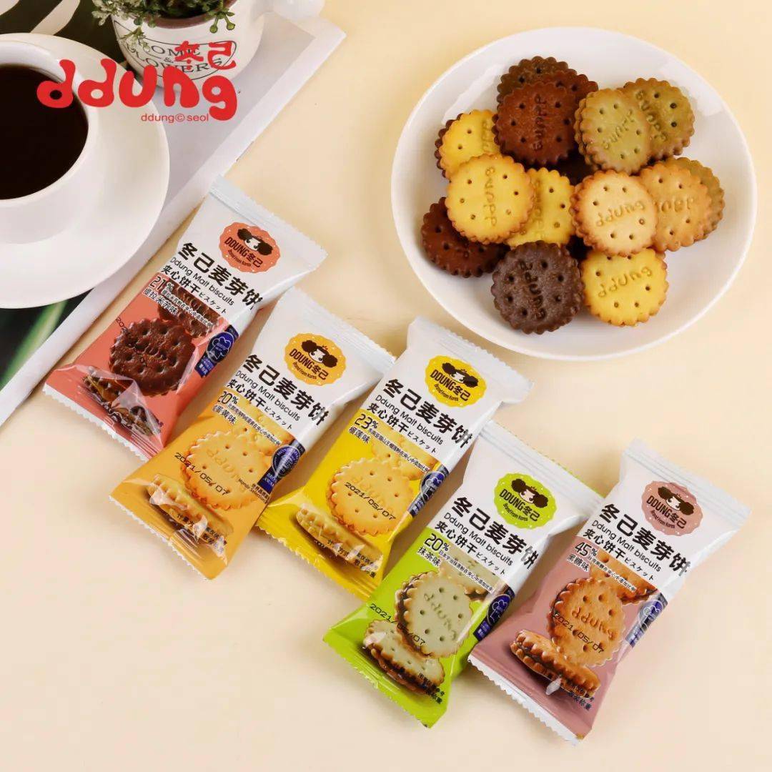 四枚装冬己麦芽饼黑糖味咸蛋黄味榴莲味抹茶味提拉米苏味好食多hsd第