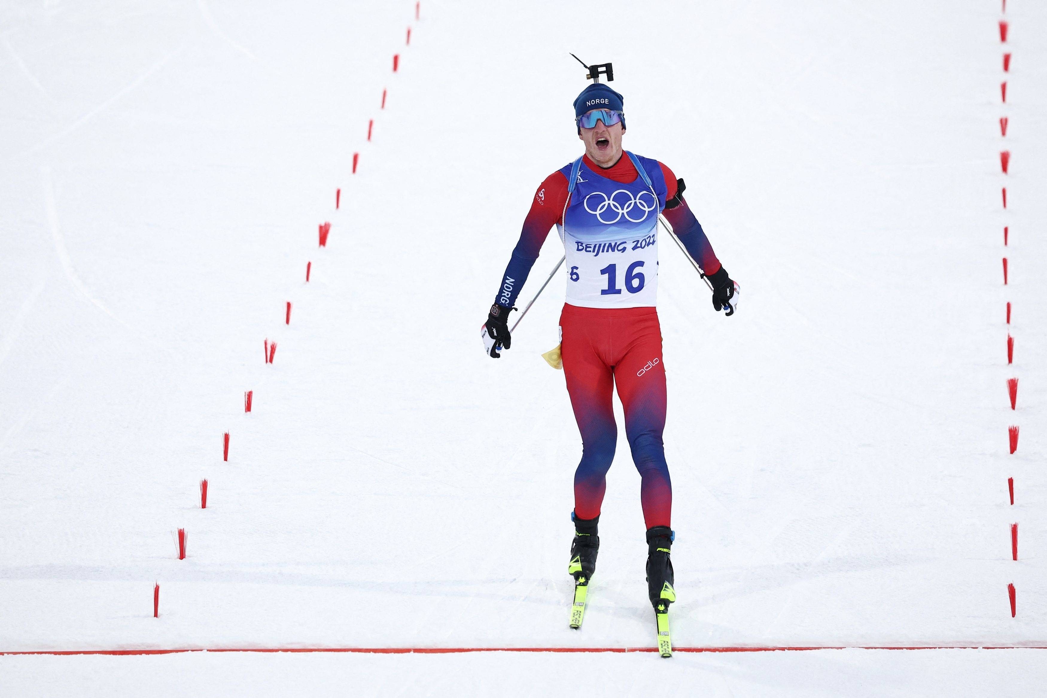 金牌|挪威选手获得冬季两项男子10公里短距离金牌