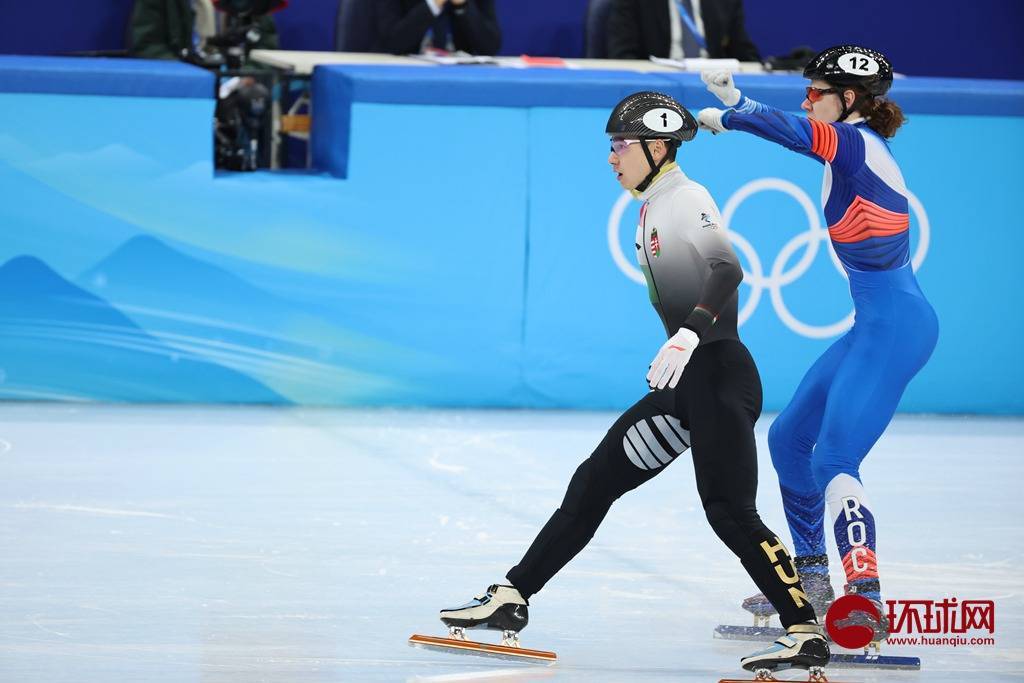 选手|短道速滑男子500米A组决赛，匈牙利选手刘少昂夺冠