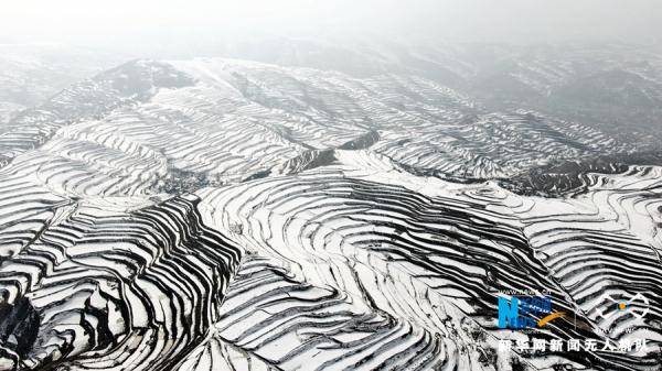 甘肃|壮美！云瞰甘肃宕昌“梯田雪”