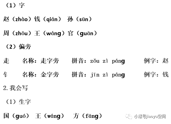 【微課堂】統編教材語文一年級下冊 識字2《姓氏歌》(第二課時)