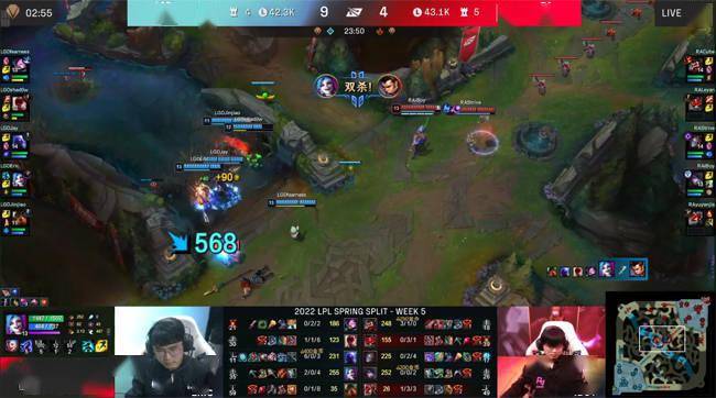 杰斯|LOL-LPL：iBoy超神不死薇恩怒砍五杀，RA让一追二翻盘险胜LGD