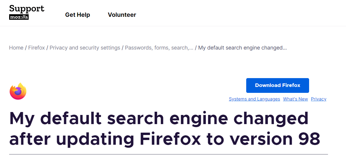 配置|协议没谈拢，Firefox 火狐浏览器将更换内置搜索引擎