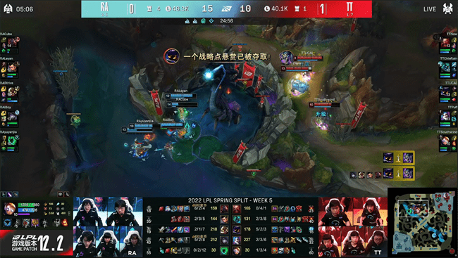 双方|LOL-LPL：iBoy厄斐琉斯盲视野天秀走位，RA让一追二2-1战胜TT