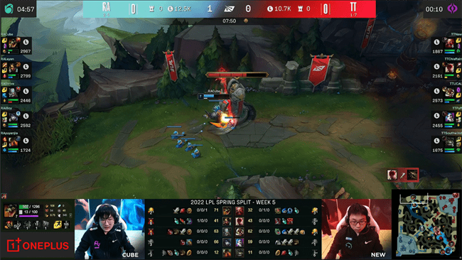 双方|LOL-LPL：iBoy厄斐琉斯盲视野天秀走位，RA让一追二2-1战胜TT