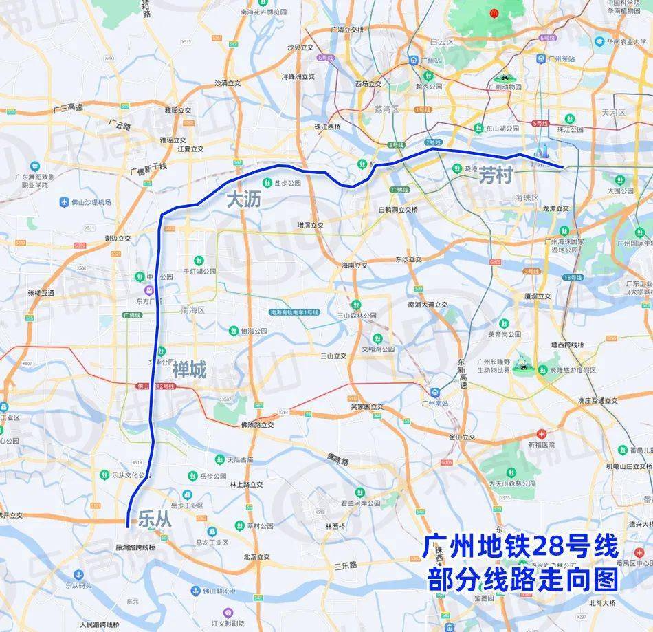 乐从地铁规划线路图图片