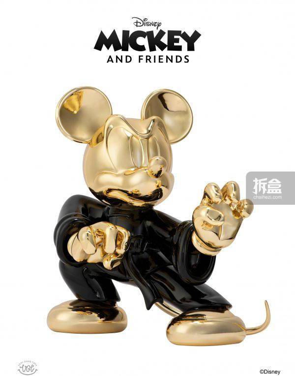 功夫VG TOYS 功夫米奇 MICKEY 经典款 黑金潮流艺术手办