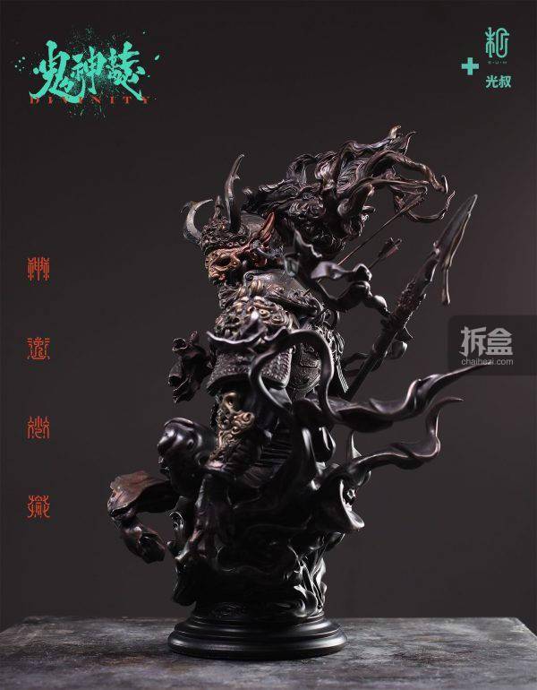 形象|末那末匠 光叔《鬼神誌?能品：狄青铜色版》树脂艺术雕像