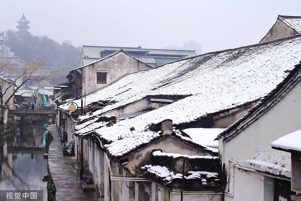 银装|浙江绍兴迎降雪 古城披上“银装”