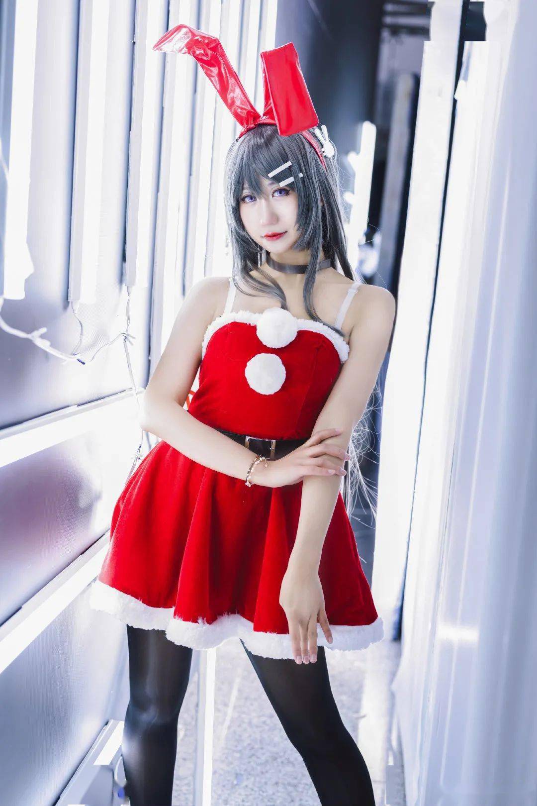 【二次元cos】兔女郎学姐_版权_麻衣_微博