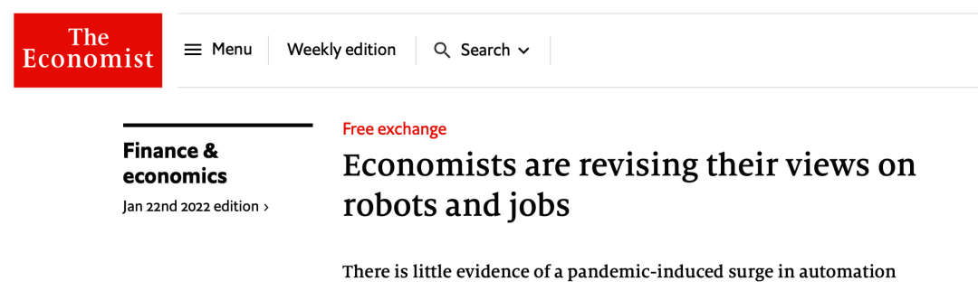 经济学人：机器人数量增长不会减少人类就业机会，反会促增岗位数量 | 创干货