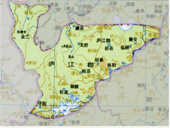 庐江县境内无江庐江县名何来