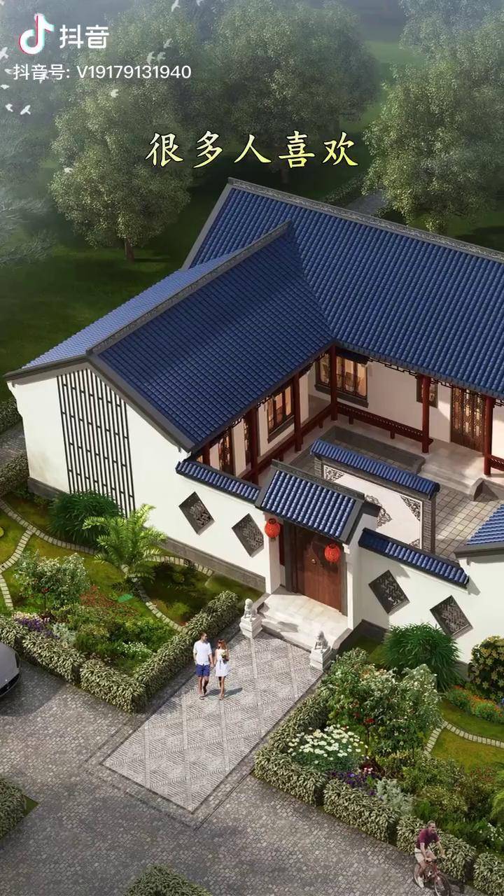 农村一层中式小院惬意生活