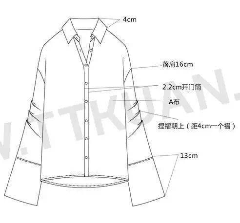 公众 180款-衬衫款式图大全！【服装平面款式图线稿】