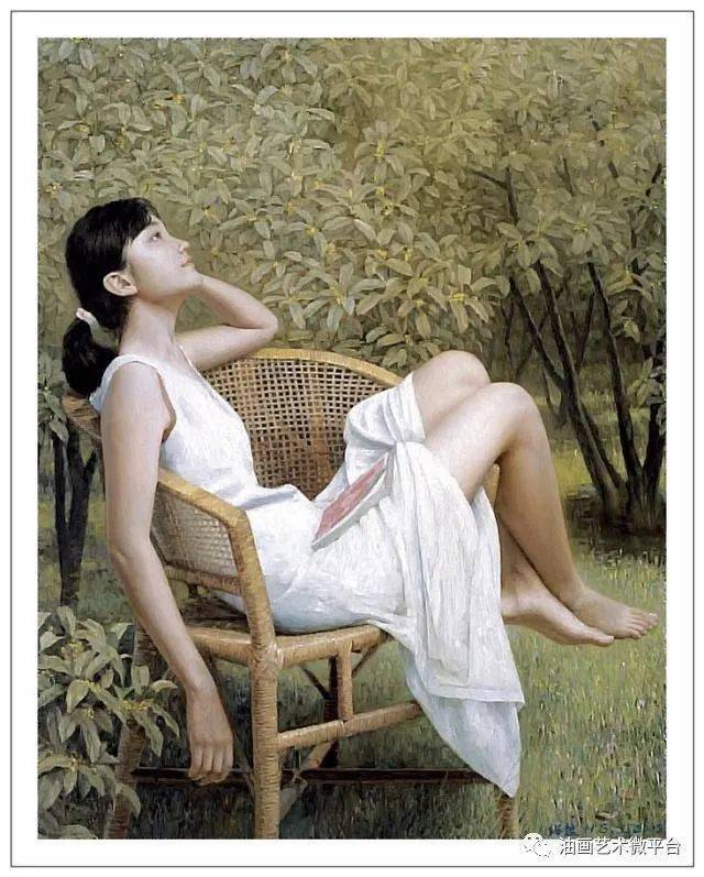何绍教油画中的江南女子_先生_艺术展_自然