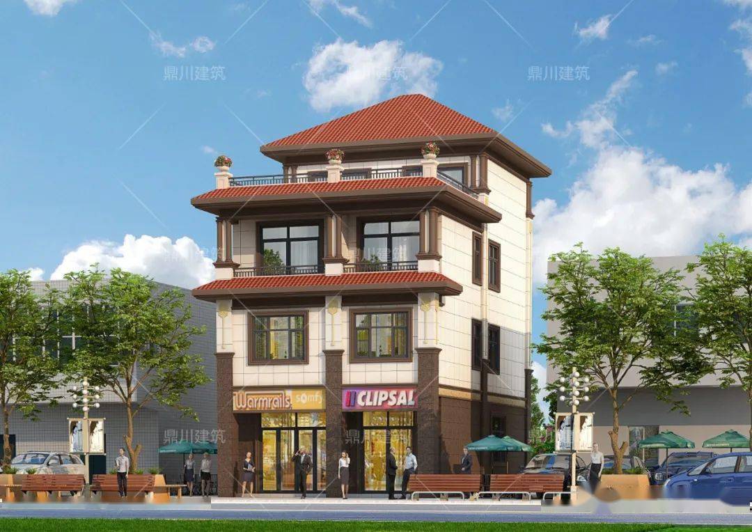 宅基地临街千万别浪费,这7套带商铺别墅,商住两用,赚钱又安居