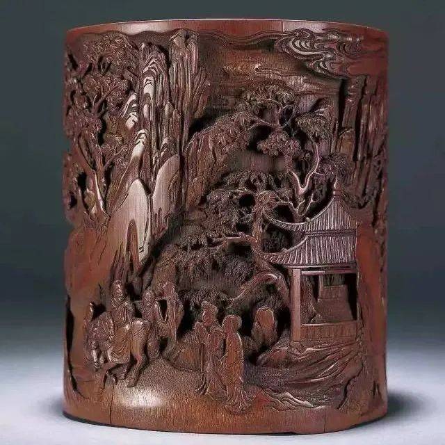 竹雕，大美！_竹刻_笔筒_雕刻