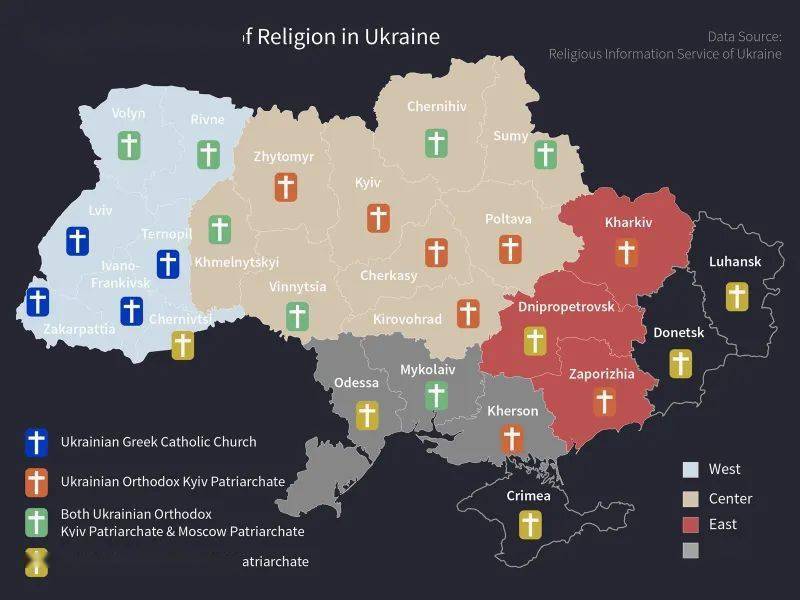 乌克兰宗教分布图片