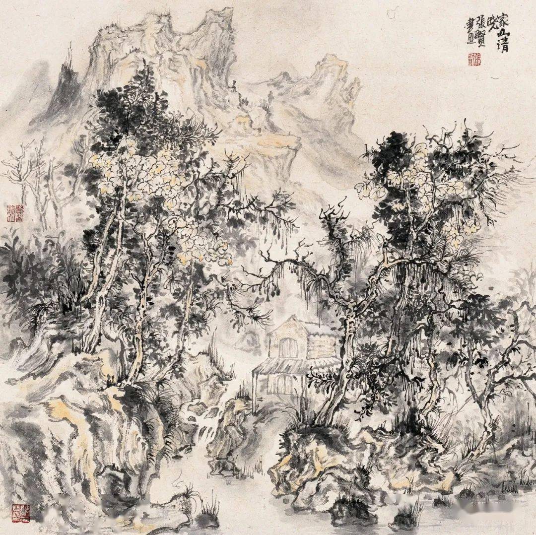 【5a迎春】张贤中国画微展_作品_桂林市_山水画