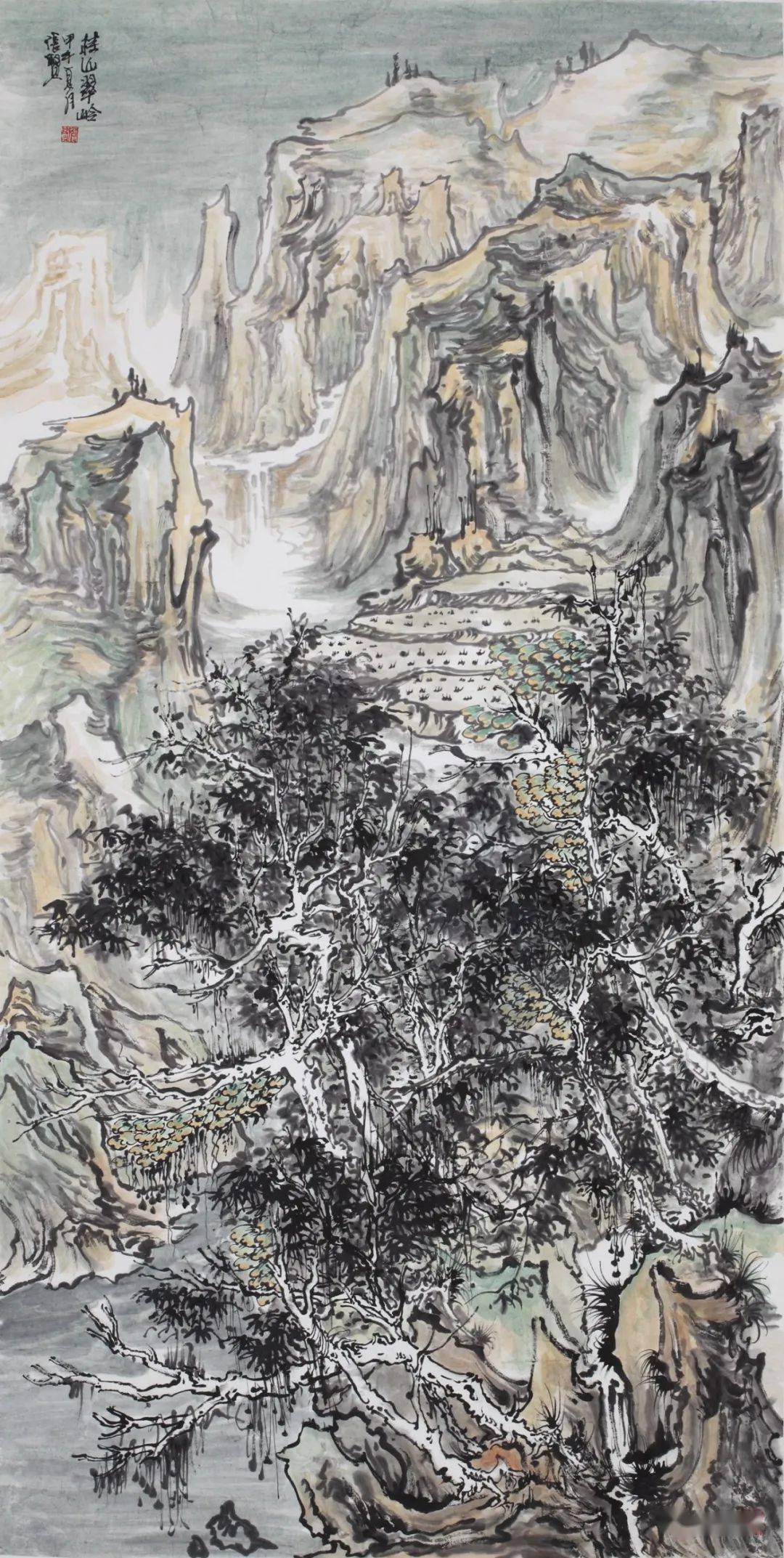 【5a迎春】张贤中国画微展_作品_桂林市_山水画